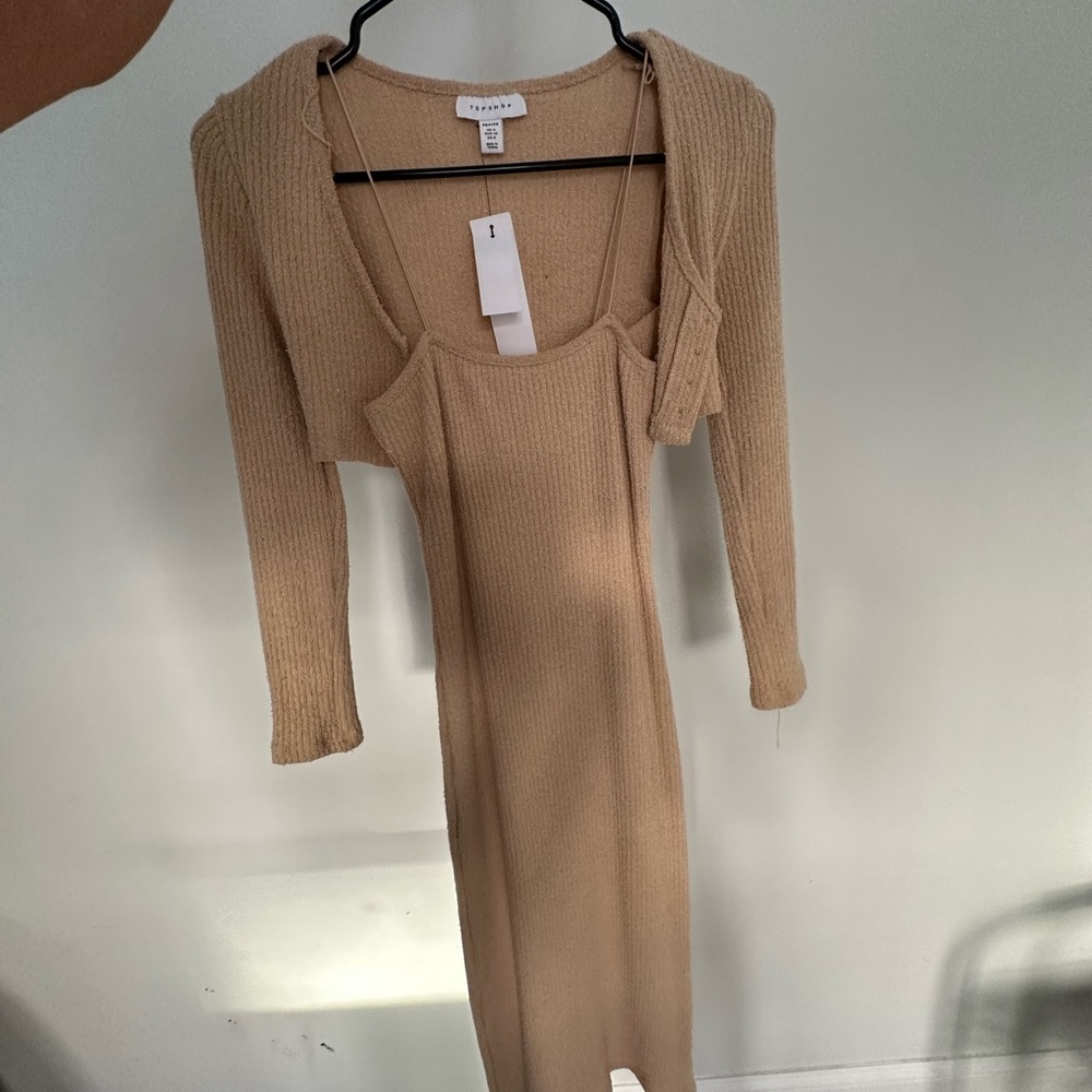 Cream midi dress